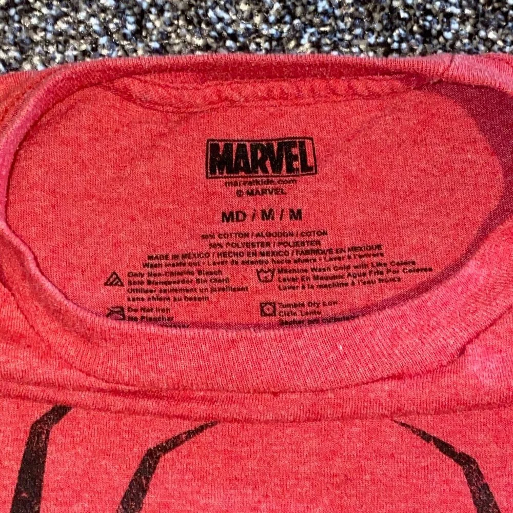 Marvel Spider-Man Red Logo T-shirt Shirt Size Medium - Picture 3 of 3